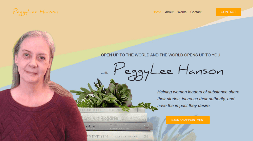 PeggyLee Hanson Website Home page