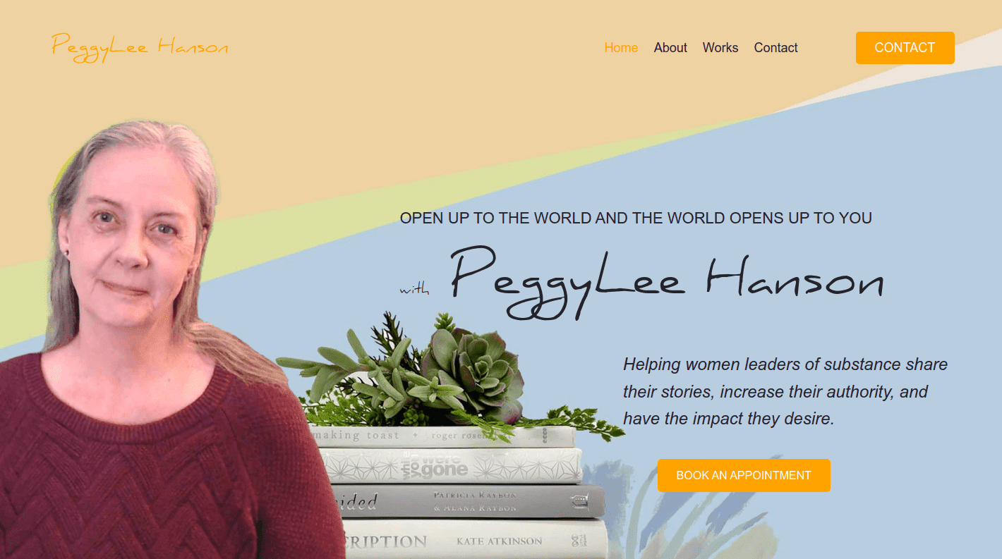 PeggyLee Hanson Website Home page